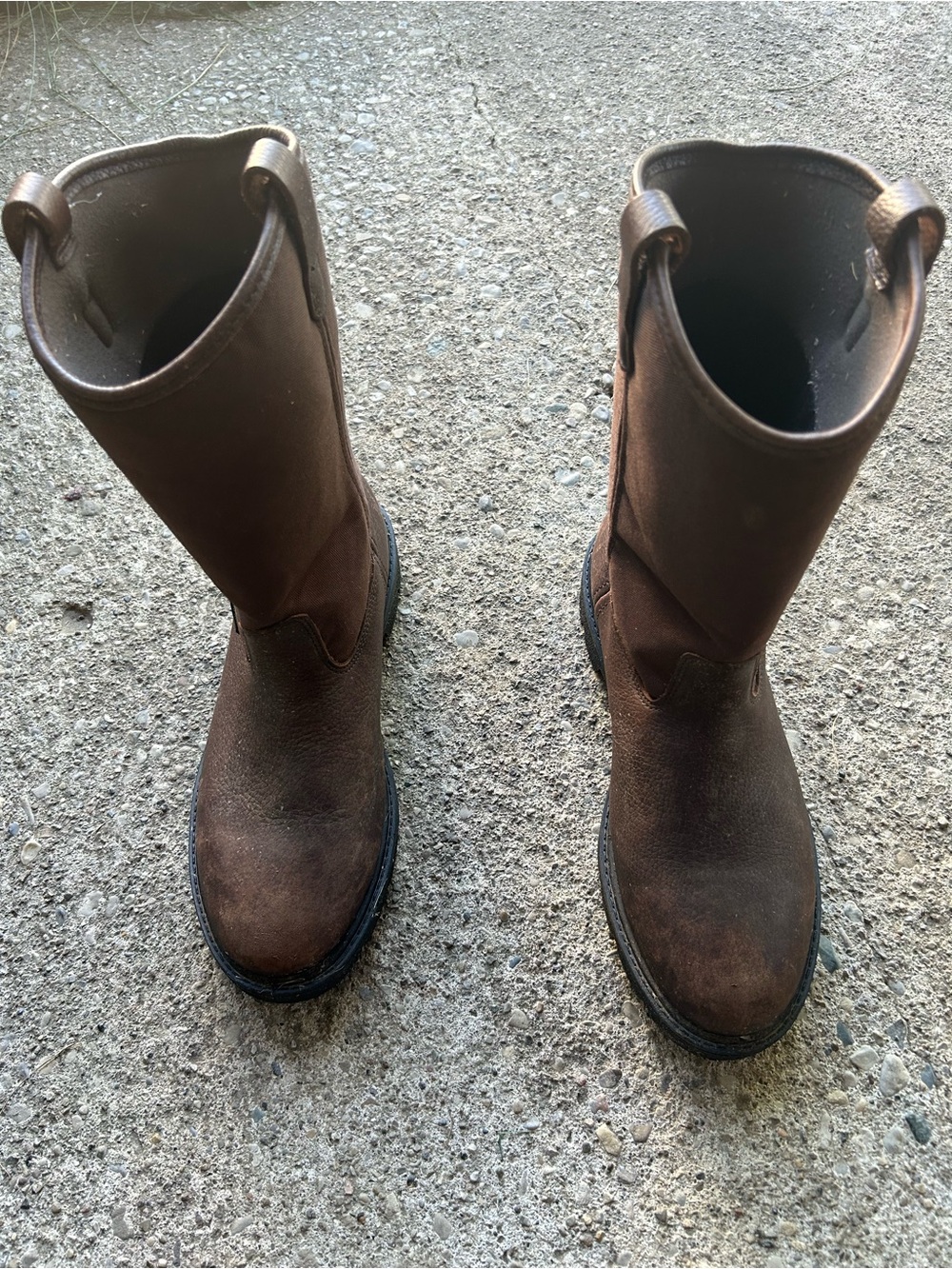 Georgia Brown Pull-On Work Boots Sz 10.5 W